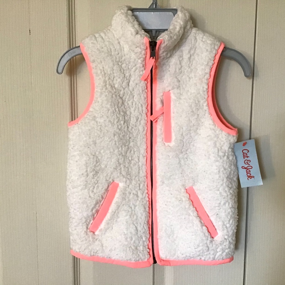 Girls Faux Shearling Sherpa Vest Cat & Jack